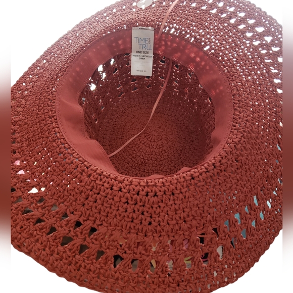 Rust🧡 Time &True Sun Hat New Never Worn - Picture 2 of 3
